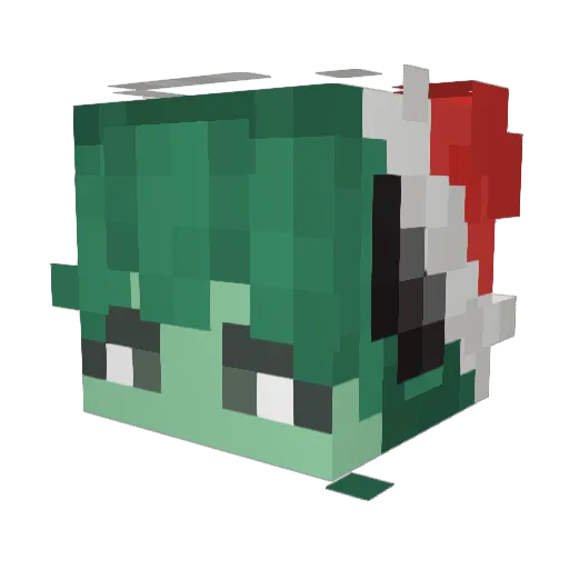 Unre5l Minecraft avatar head, 3D render