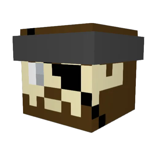 Unreal2k4 Minecraft avatar head, 3D render
