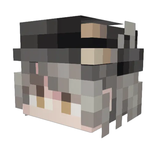 UnrealDark Minecraft avatar head, 3D render