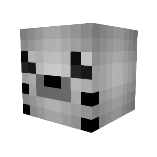 UnrealLeopard Minecraft avatar head, 3D render