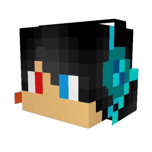 UnrealMatter Minecraft avatar head, 3D render