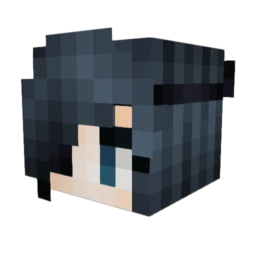 UnrealPownament Minecraft avatar head, 3D render
