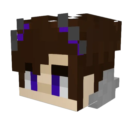 UnrealUK Minecraft avatar head, 3D render