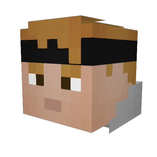 UnrealUser Minecraft avatar head, 3D render