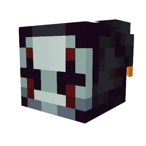 Unrealizable Minecraft avatar head, 3D render