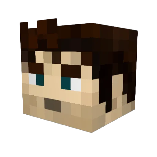 Unrealsentinum2 Minecraft avatar head, 3D render