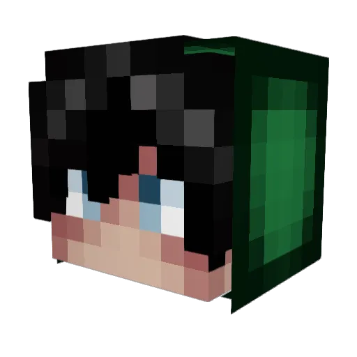 Unrevealed Minecraft avatar head, 3D render