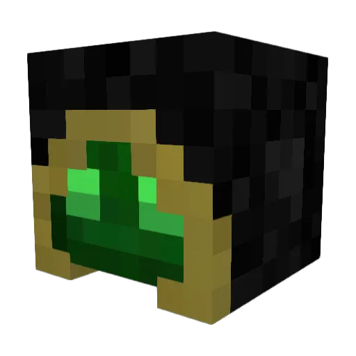 Unrustled Minecraft avatar head, 3D render