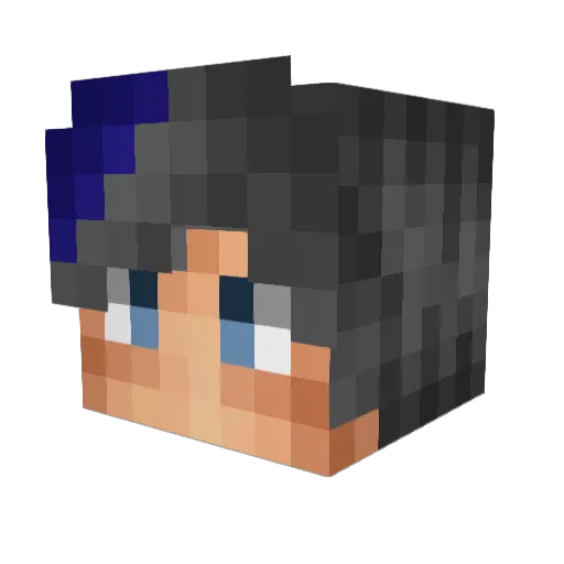 Uns3ttl3d Minecraft avatar head, 3D render