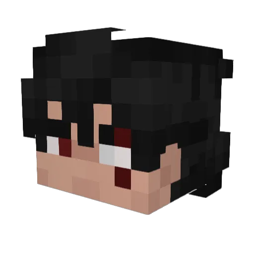 Unsade Minecraft avatar head, 3D render