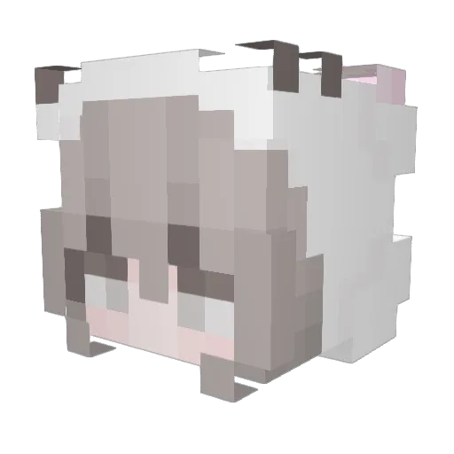 Unscan Minecraft avatar head, 3D render