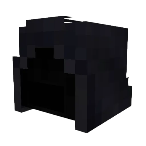 Unscape Minecraft avatar head, 3D render