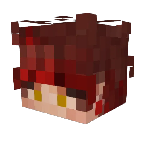 Unschlauer Minecraft avatar head, 3D render