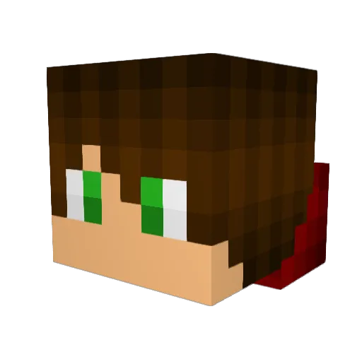 UnschuldigHD Minecraft avatar head, 3D render
