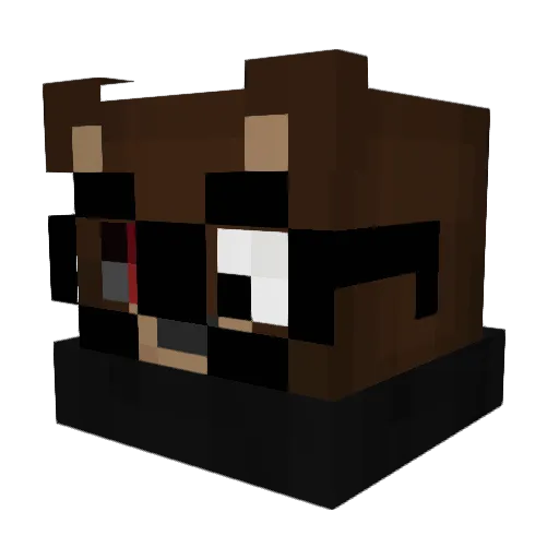 UnscriptedCores Minecraft avatar head, 3D render
