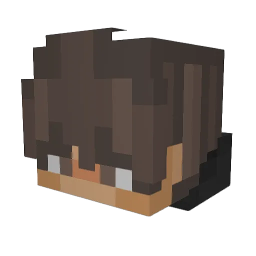 UnscriptedYT Minecraft avatar head, 3D render