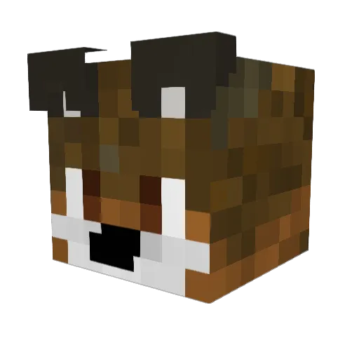 UnscrupyLupe Minecraft avatar head, 3D render