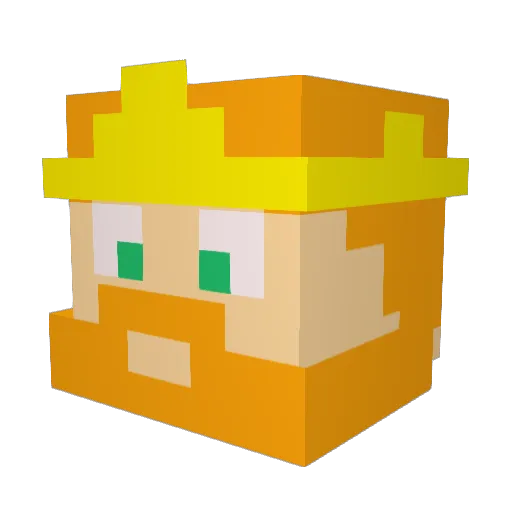 UnshiftedColt84 Minecraft avatar head, 3D render