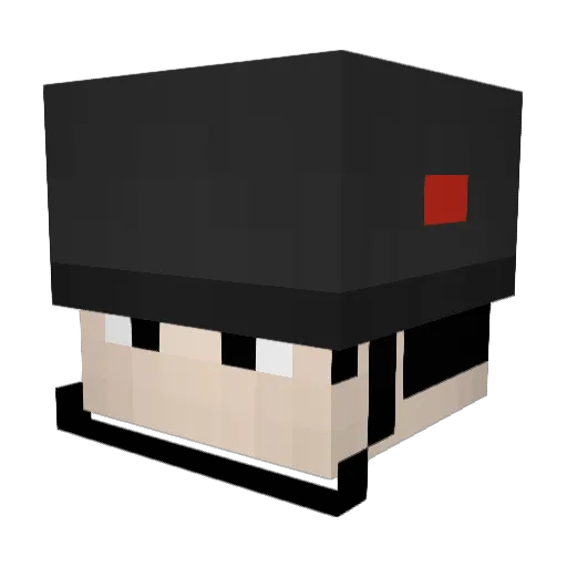 UnsightlyLine Minecraft avatar head, 3D render