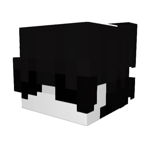 Unsniped Minecraft avatar head, 3D render