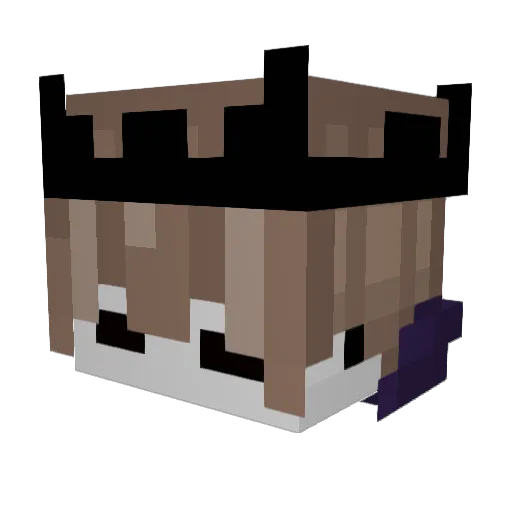 Unsofter Minecraft avatar head, 3D render