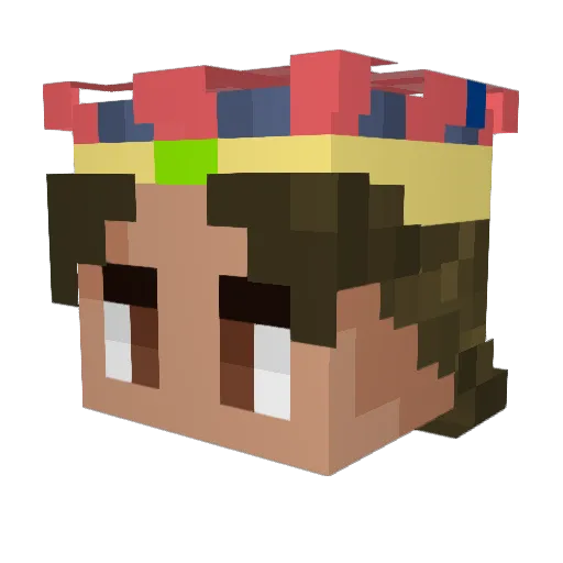 UnsoundPrism32 Minecraft avatar head, 3D render