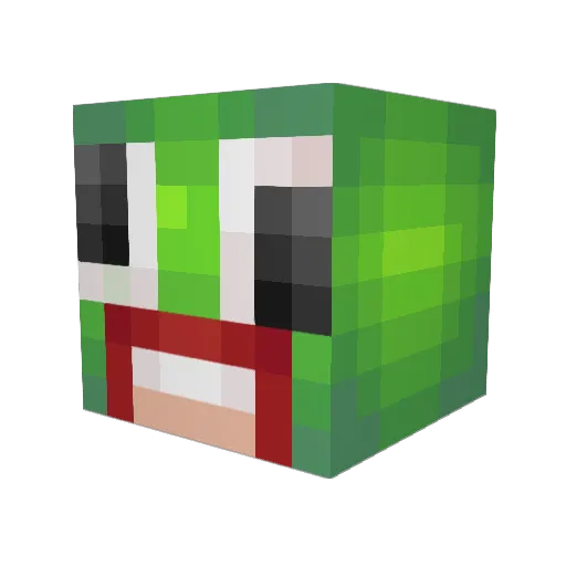 Unspeakable1010 Minecraft avatar head, 3D render