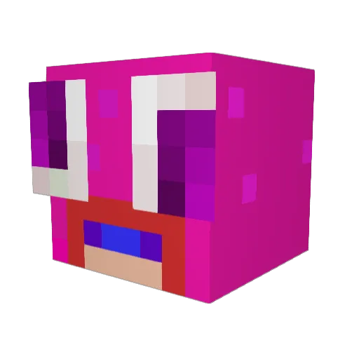 Unspekablegirl Minecraft avatar head, 3D render