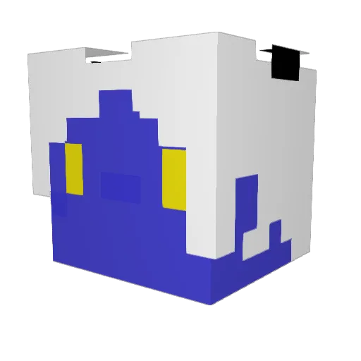 UnspokenElm37 Minecraft avatar head, 3D render