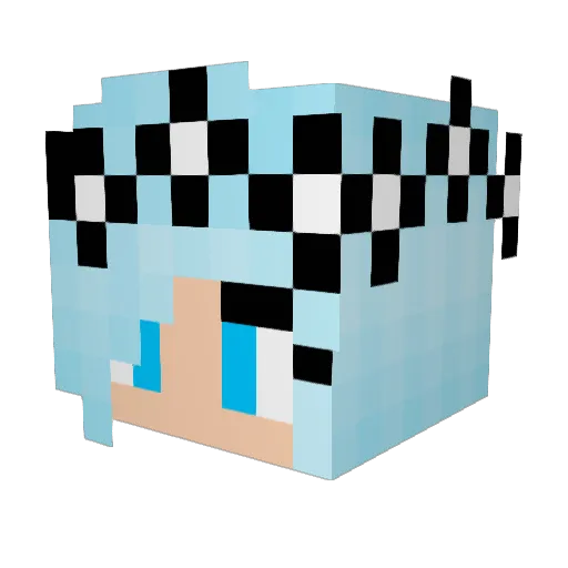 UnstableLeaf Minecraft avatar head, 3D render