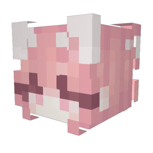 UnstableMew Minecraft avatar head, 3D render