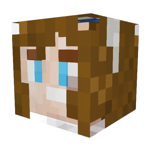 UnstableReactor Minecraft avatar head, 3D render