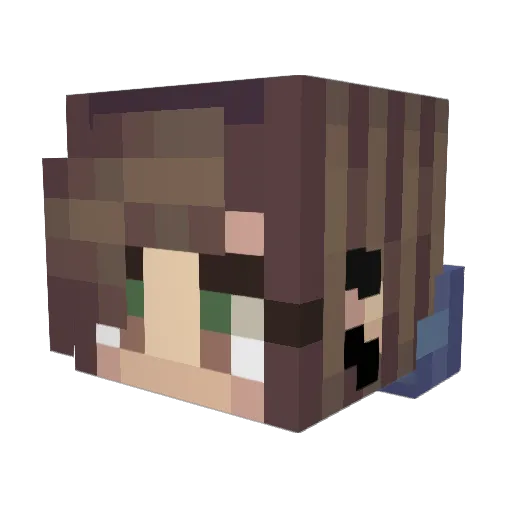 Unstable__ Minecraft avatar head, 3D render