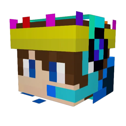 UnstoppableGame Minecraft avatar head, 3D render