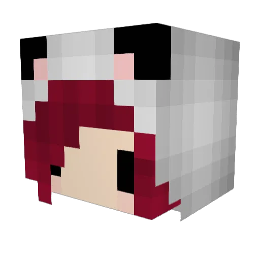 Unsuccessful Minecraft avatar head, 3D render