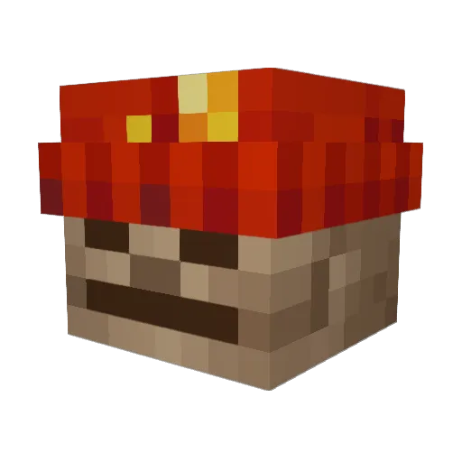 Unsustained Minecraft avatar head, 3D render