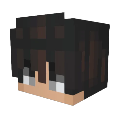 Unsympatischer Minecraft avatar head, 3D render