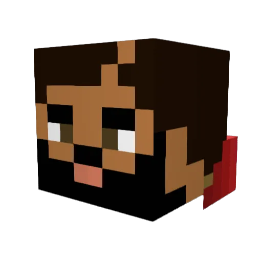 Unt0ldTruth Minecraft avatar head, 3D render