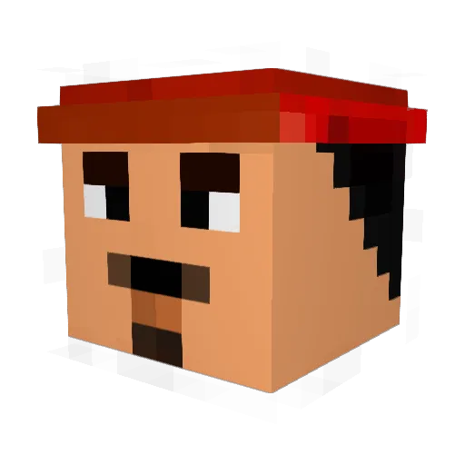 Untacticalman Minecraft avatar head, 3D render