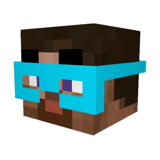 Untender Minecraft avatar head, 3D render