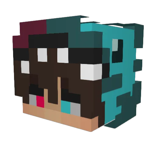 UnterErik Minecraft avatar head, 3D render