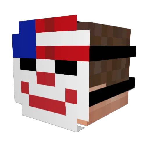 UnteresNiveau Minecraft avatar head, 3D render
