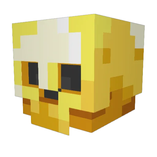 Untergeordneter Minecraft avatar head, 3D render