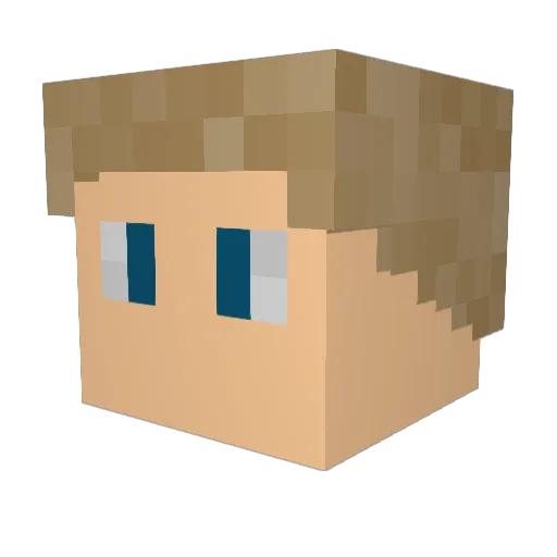 Unterhose187 Minecraft avatar head, 3D render