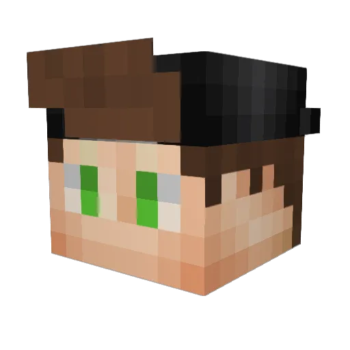 Untiii Minecraft avatar head, 3D render