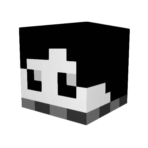 Untilthefin Minecraft avatar head, 3D render