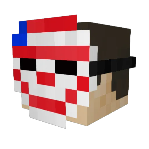 UntoldHappy Minecraft avatar head, 3D render