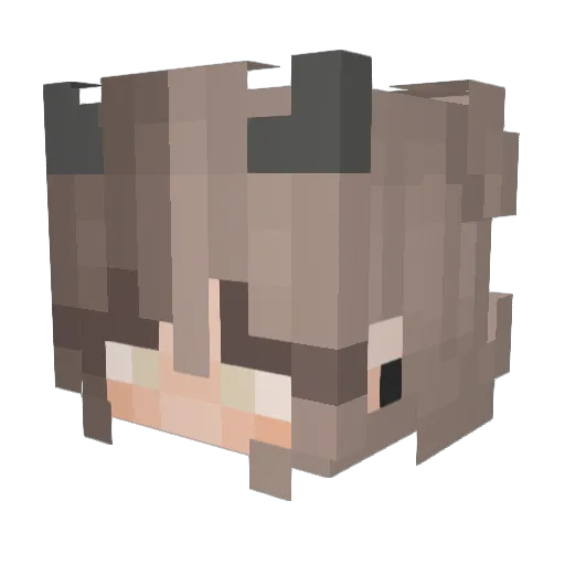 UntrainedPilot Minecraft avatar head, 3D render