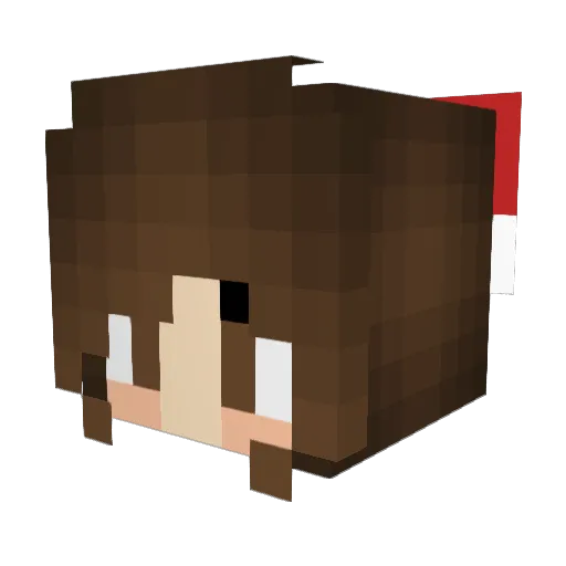 Ununpentio Minecraft avatar head, 3D render