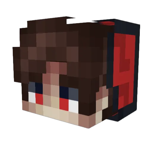 UnusBaba19 Minecraft avatar head, 3D render